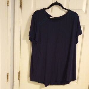 Cato Dark Blue Short Sleeve Top